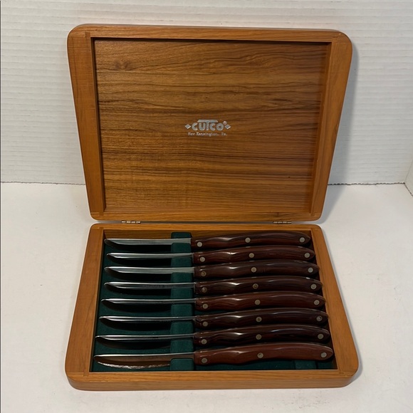 Cutco set of 8 smooth non serrated table steak knives #59 Pat No. 2147079 - Picture 1 of 15